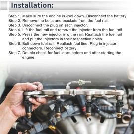 Unbranded Set Of 6 Fuel Injector Fit For 1995-98 Toyota Tacoma 4runner T100 3RZFE 3.4L V6