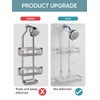 Cobbe Anti-Swing Shower Caddy Hanging with 4 Hooks for Towels/Sponge,