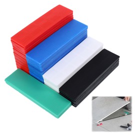 60-Piece Spacer Set, Glazing Blocks, Underlay Plates Set, 100 x 28 mm / 4 x 1.1 Inch Wedges, 6 Colours, Thick Glazing Blocks, Compensation Plates, Spacer Blocks, Window Tiles Installation Set (Mix 1-6