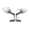 TCMT Pair of Motorcycle Chrome Rear View Mirrors Fits For