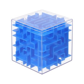 YOKIVE 1 Pcs Labyrinth Puzzle Box, Puzzle Cube Funny Labyrinth Game Puzzle Box Mind Teasers Leisure Toys, Great for Teens and Adults Birthday Gifts Party Favors (Blue, 3.15-Inch)