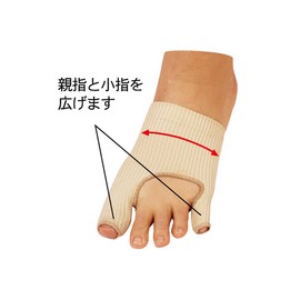 Toe Plays Walk Easy Supporter New Bunions Inner Anti Pinky Hard Type Foot Set of 1 One Size Fits Most (22 ~ 26 cm) Beige