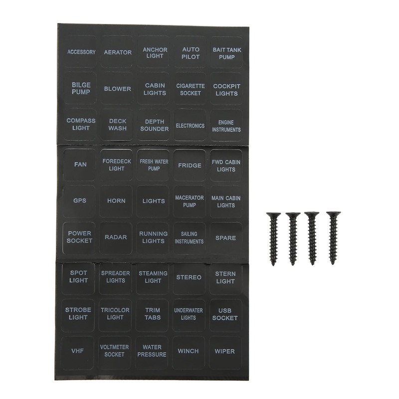 Toggle Switch Panel 12‑24V On Off Aluminum Red LED Indicator