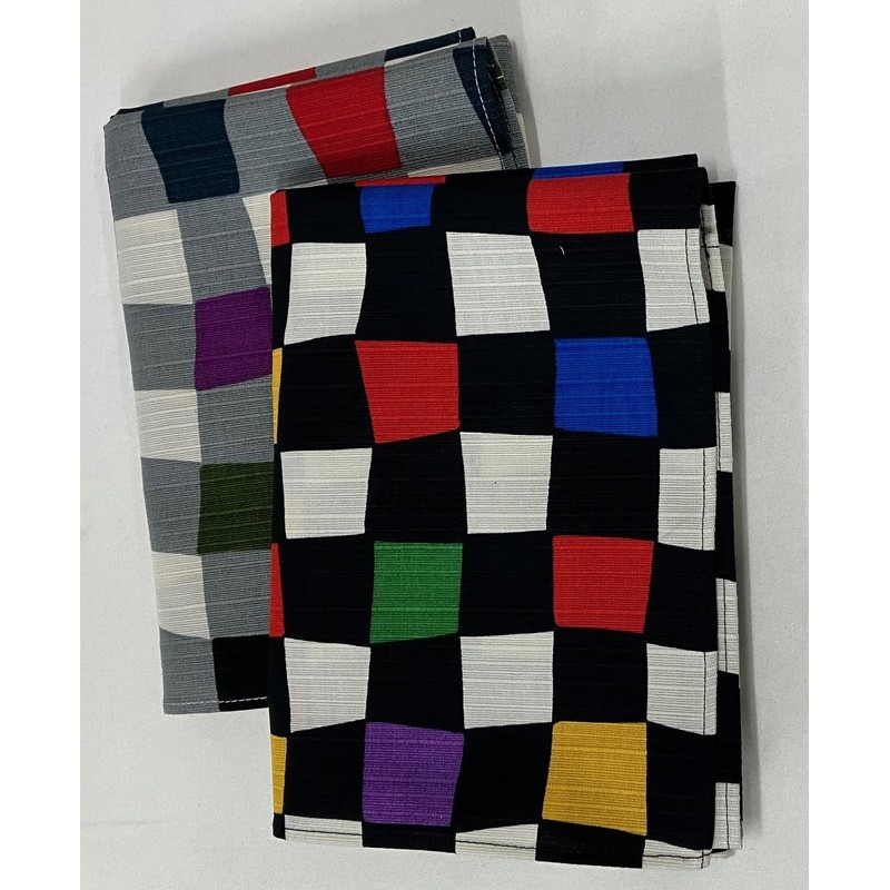 Small Furoshiki 19.7 inches (50 cm) Checkered Mouse Shantung 3-2