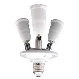 SOLUSTRE Multi Light Socket Light Splitter 3 Way 3 in 1 Adapter Lamp Holder Socket Light Socket Outlet Led Lightbulb Adapter Splitter to 3 Heads 3 in 1 Lamp Adapter E27 Extender Lamps White