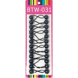 Crispy Collection Twinbead Balls Elastic Hair Ties for Girls' Ponytail Holder Accessories (BTW-31)