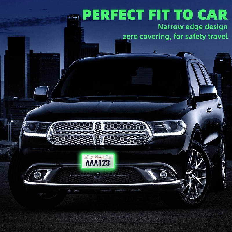 QiqaMole 1 Pack Silicone License Plate Frame, Front Back License