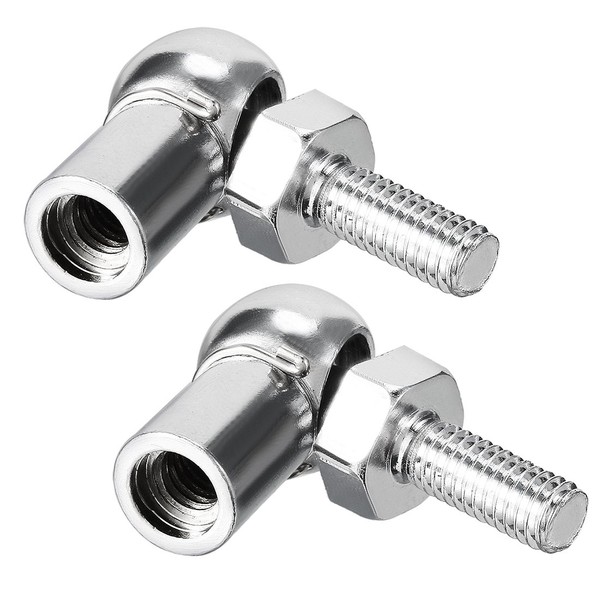 uxcell Gas Spring End Fittings 2 Pcs M6 Thread 6mm Round Handle Diameter A3 Steel Gas Spring End Fitting