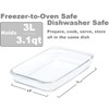 Glad Clear Glass Oblong Baking Dish | 3.1-Quart Nonstick Rectangular