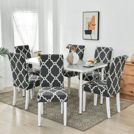 HZDHCLH Chair Covers Set of 4/6 Stretch Modern Chair Slipcovers for Dining Room Kitchen Wedding Party Washable Chair Protector(4pcs,Cannage)