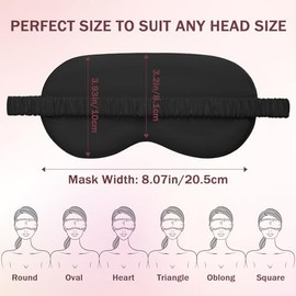 Soft Travel Sleep Eye Mask, Compact Lightweight Accessory for Travel and Daily Use - Amrules Sleep Mask of 2