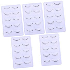 FOMIYES Eyelash Stem Bliss Natural Lashes Set 50 Pairs Lower Eyelashes False Lower Lashes Natural Eyelashes Natural Lashes Bottom Eyelashes Bottom Lashes Natural False Eyelashes Russia Fiber Transparent Stem