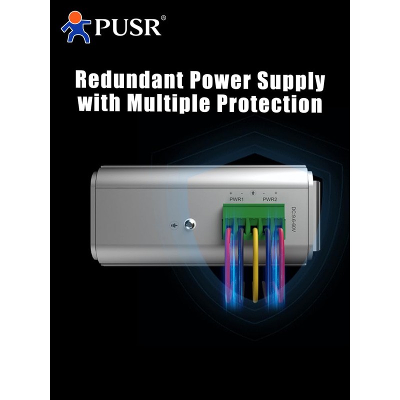 PUSR 5 Ports with 10/100/1000Mbps Gigabit Industrial Ethernet Switch -40°C