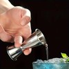 CHEFZOCO Cocktail-Messbecher, Cocktail-Messbecher, Jigger Dual Messbecher, Cocktail-Messbecher, Getränkespender, Doppel-Messbecher, Edelstahl,