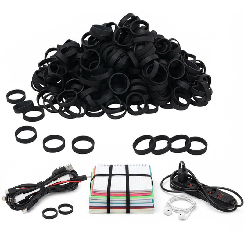 Rubber Bands 150pcs 1.5in Small Elastic Bands for Cord Cable