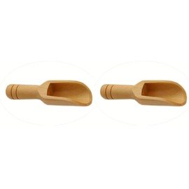 2pcs Mini Wooden Spoons Mini Bamboo Small Salt Spoon Spice Bath Salt Scoop for Spices Beans Rice Tea Flour Sugar Bath Salts Coffee Wooden Candy Spoon Cooking Spoons