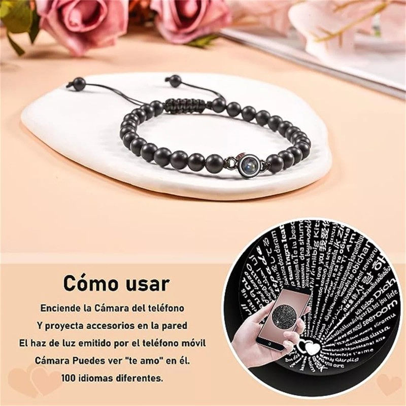 TO Pulseras Pareja Distancia Regalo Novios Amor En 100 Idiomas