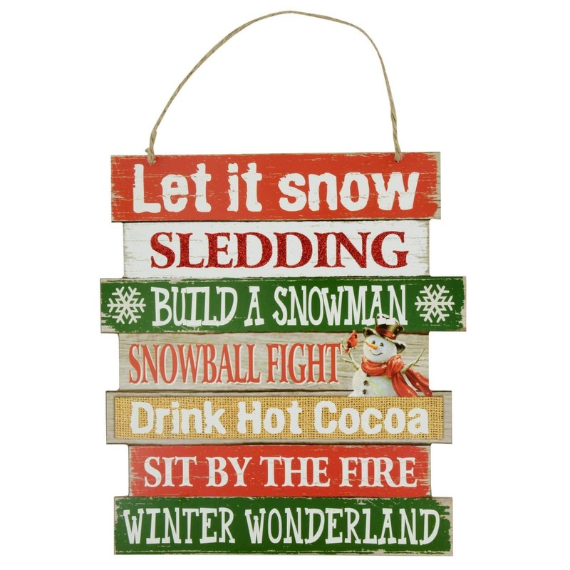 Christmas Decoration Wood Sign, Let It Snow (Let It Snow)/Jingle