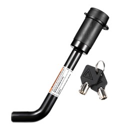 CZC AUTO Trailer Hitch Receiver Lock, Dogbone Style Hitch Pin Lock, Dia 5/8 Inch Bent Pin for Class III IV 2 2-1/2 Inch Receiver, Fits Bike Rack Tray Ball Mount for Towing Trailer Truck Car Boat RV