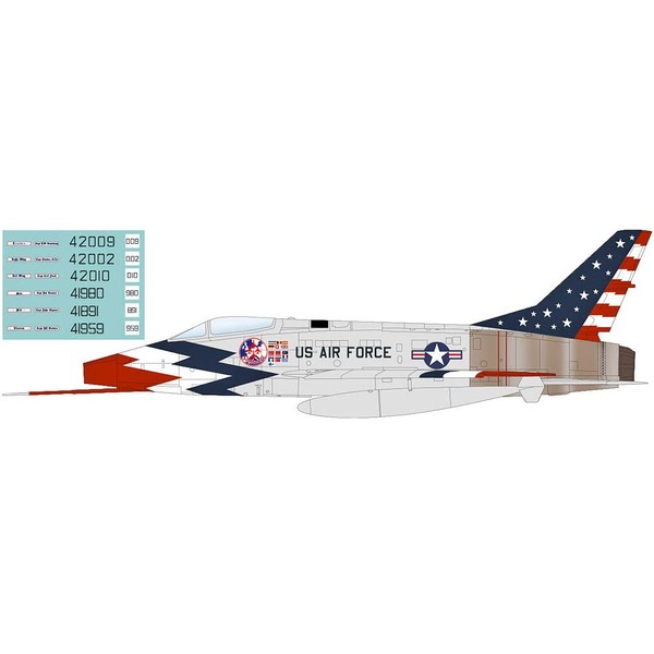 HOBBY MASTER 1/72 F-100 Super Saber Skyblazers 1960 Decal Included