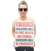 AMERICAN WIT - Funny No Trespassing Warning Metal Tin Sign
