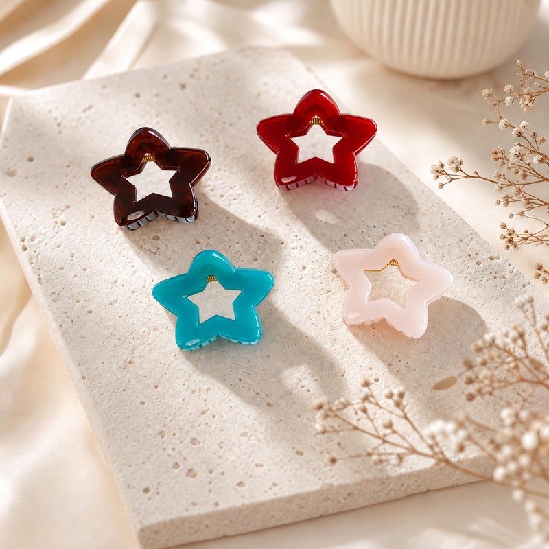 2 Pack Small Hair Claw Clips - 2 Inch Cute