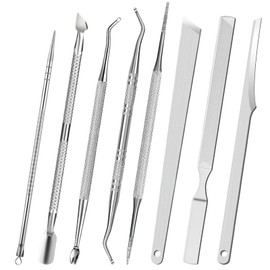 8-Piece Pedicure Set for Removing Ingrown Toenails, Professional Stainless Steel Foot Care Tool with Files and Lifters, Manicure & Pedicure Set for Clean Nails on Hands and Feet