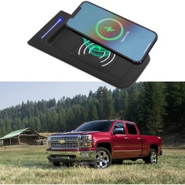XIPEX For 2007-2014 Chevy Silverado Car Wireless Charger Wireless Charger Tray Pad