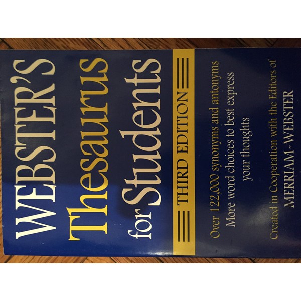 Web Thesaurus for Students 3Rd