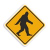 2 x 10cm Warning Bigfoot Sign Vinyl Stickers - Yeti