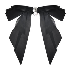 Hair Bow Clips Barrette for Women Big Ribbon Bow for Hair Accessories for Women Bowknot Hair Clip for Little Girls Hair Bows for Women Black Bow for Hair Ribbon for Girls Spring Clip Barrettes