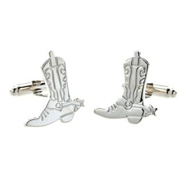 MRCUFF Cowboy Boot Stirrups Pair Cufflinks in a Presentation Gift Box & Polishing Cloth