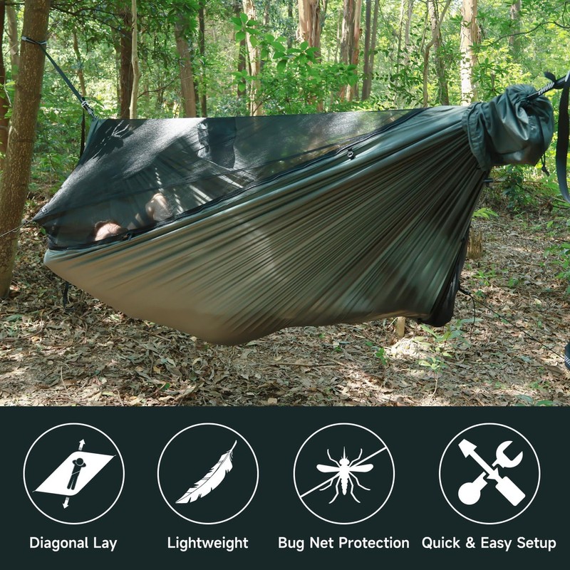 Travel Bird NomadNest Hammock with Removable Three-dimensional Mosquito Net, Portable