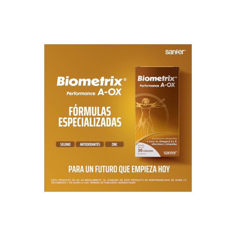 Biometrix A-OX | Zinc Magnesio Selenio | Magensio | Antioxidantes