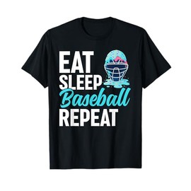 Eat Sleep Baseball Repeat Ice Cream Dripping Drip Baseball T-Shirt
