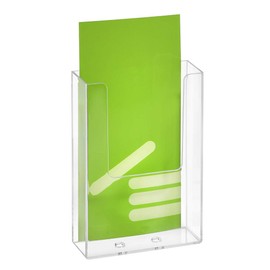 DIN Long Wall Brochure Holder with Drill Holes/Brochure Holder/Flyer Holder/Wall Mounting/Transparent Zeigis®