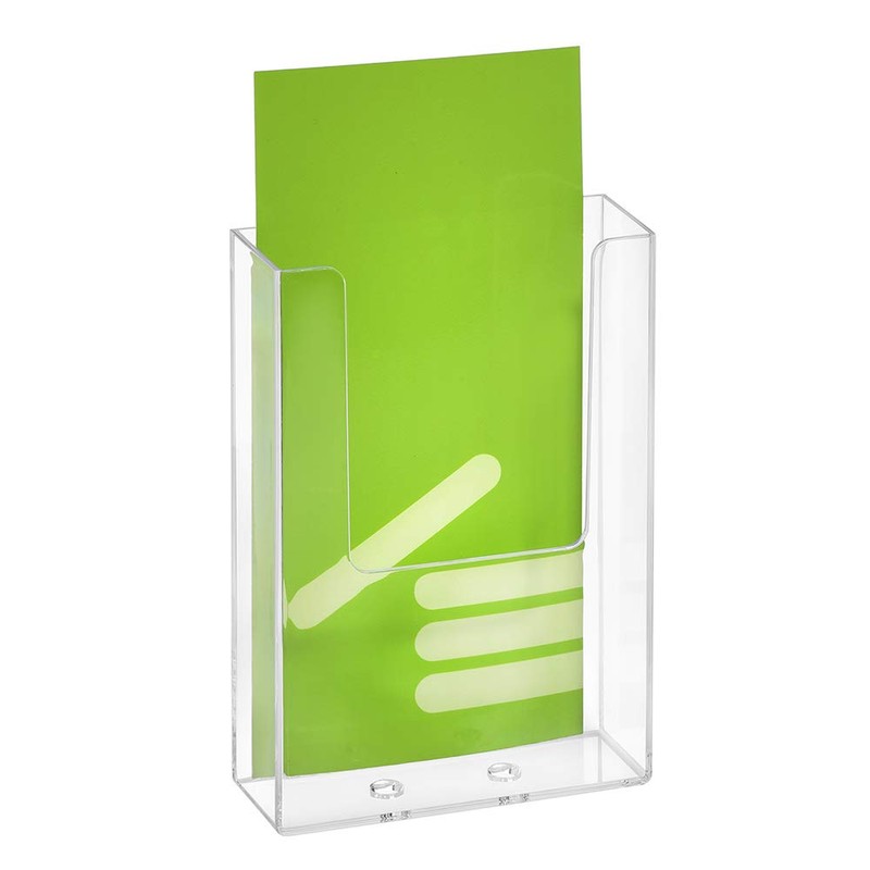 DIN Long Wall Brochure Holder with Drill Holes/Brochure Holder/Flyer Holder/Wall