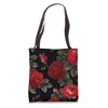 Red Roses, Vintage Flower Art Tote Bag