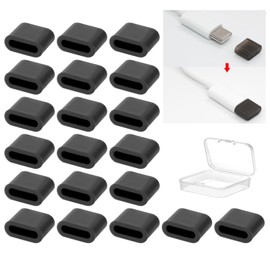 20 PCS USB Anti Dust Cover Plugs, USB Type-C Dust Stopper, Silicone Soft USB Type-C Cap Port Protector, Anti Dust Cover Protector Plugs Cap for USB Type C Male Port