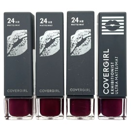 COVERGIRL 4 Pack COVERGIRL Exhibitionist Ultra Matte Lipstick 670 High Roller