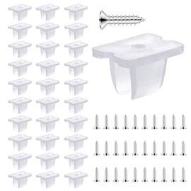 Waterproof LED Strip Mounting Clips Holder Mounting Bracket Neon Mounting Clips Fixing Clamps Holder with 30 Screws for 5mm to 6mm LED Strip Lighting, Translucent, Pack of 30