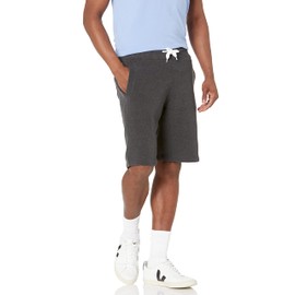 Southpole Men's Basic Fleece Shorts, Heather Charcoal, Small