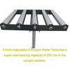 HQHAOTWU 5 Rolls Adjustable Conveyor Roller Table Height Adjustable Heavy-Duty