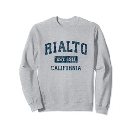 Rialto California CA Vintage-Sportdesign Marine-Druck Sweatshirt