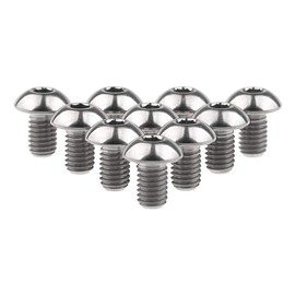 Wanyifa Titanium Ti - Jaula para botella de agua M5 x 8 mm, tornillos para llave Allen (10 unidades)