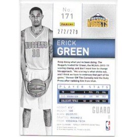 Erick Green 2014-15 Totally Certified Platinum Red #272/279 Denver Nuggets Rookie Card #171