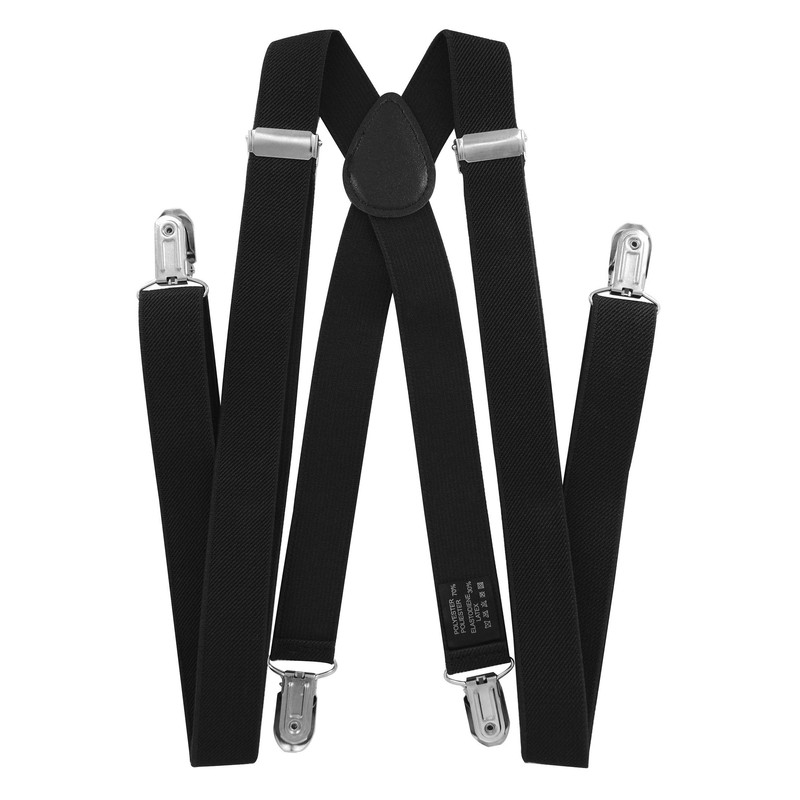 axy Men's Braces with Bow Tie - 4 Strong Clips