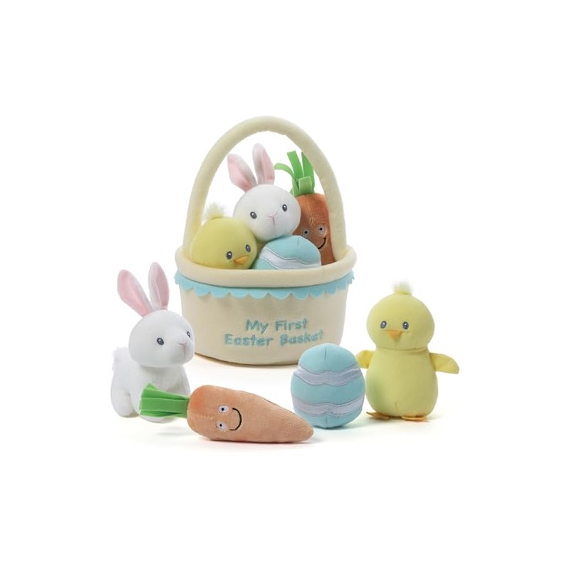 GUND Baby My First Easter Basket 5-Piece Plush Playset with