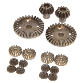 Piezas de engranaje de transmisión diferencial compatibles con WLtoys 1/12 124008 124010 Rc diferencial para coche (café)