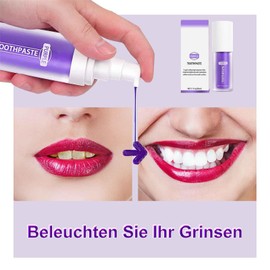 Lila Zahnpasta für Zahnaufhellung,Purple Zahnaufhellung Zahnpasta, Lila Zahnpasta Whitening, Zahnaufhellung lila,Purple Toothpaste for Whitening Teeth